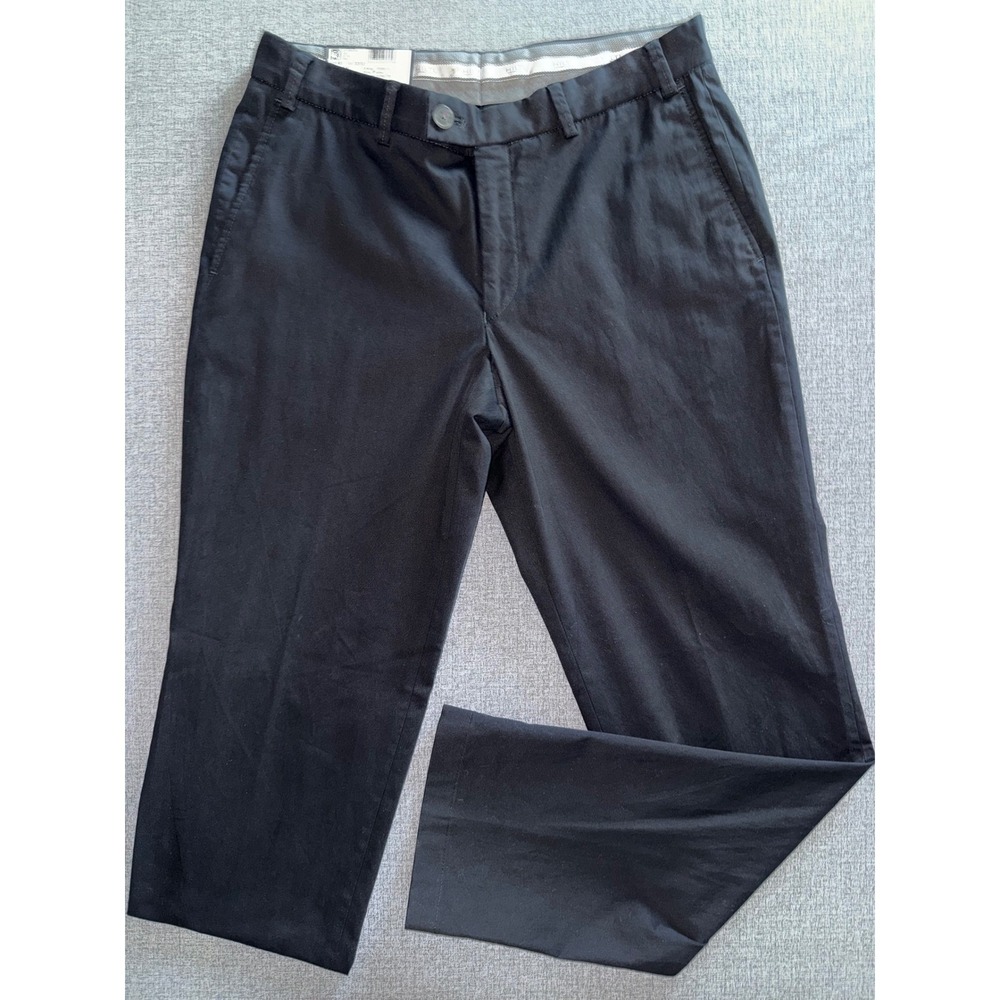 New Hiltl Parma Mens Regular Fit Trousers Chino Black Size 32X32 48